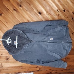 RAIN DEFENDER RELAXED FIT MIDWEIGHT SHERPA-LINED FULL-ZIP Sweatshirt.